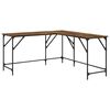 vidaXL Radni stol boja dimljenog hrasta 149x149x75cm konstruirano drvo