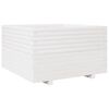 vidaXL Vrtna sadilica bijela 80x80x49,5 cm od masivne borovine