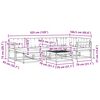 vidaXL Set vanjskih sofa s jastukom 7 pcs Prirodna i svijetlo siva