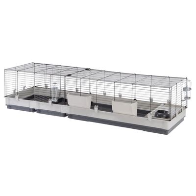 Ferplast kavez za zečeve Krolik 200 205 x 60 x 50 cm sivi