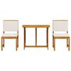 vidaXL Bistro set za vrt 3 pcs Smeđa Masivno bagremovo drvo