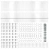 vidaXL Ograda s postovima Srebrno 1 x 100 m