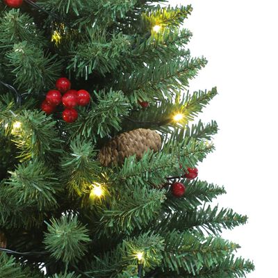 vidaXL Umjetna božićna drvca 2 kom 100 LED žarulja zeleno 120 cm