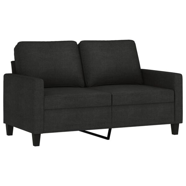 vidaXL 3-dijelni set sofa s jastucima crni od tkanine