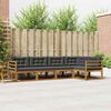 vidaXL Set vanjskih sofa s jastukom 5 pcs Prirodna i antracit