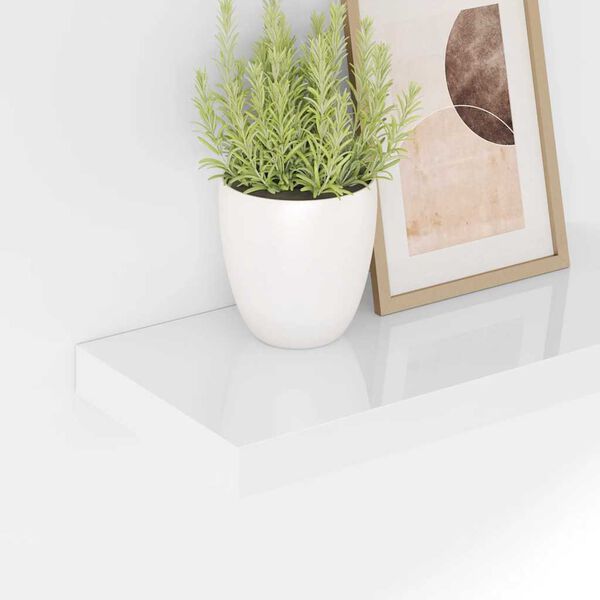 vidaXL Plutajuće zidne police 4 kom sjajne bijele 50 x 23 x 3,8 cm MDF