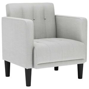 vidaXL Sofa s naslonima za ruke, siva, 53 cm, tkanina