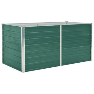 vidaXL Povi&scaron;ena vrtna gredica 160 x 80 x 77 cm pocinčani čelik zelena