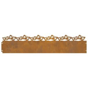 vidaXL Rubnjaci za travnjak 10 pcs Rđa 103 x 0,05 x 22 cm