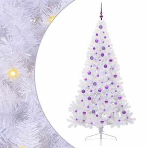 vidaXL Umjetno božićno drvce s stalakom Bijelo 210 cm PVC i čelik