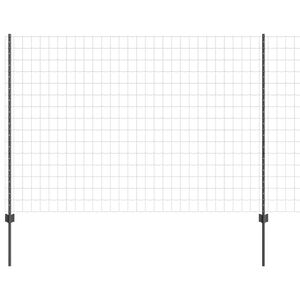 vidaXL Euro ograda s postom 10 x 1,5 m Čelik premazan PVC-om Siva