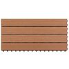 vidaXL Pločice za decking 6 pcs Smeđa 60 x 30 cm Drvoplastična smjesa