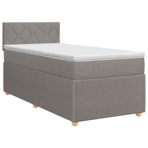 vidaXL Boxspring krevet s madracem Sivosmeđa 80 x 200 cm Tkanina