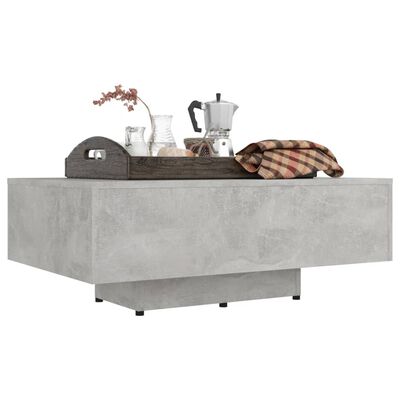 vidaXL Stolić za kavu siva boja betona 85 x 55 x 31 cm od iverice
