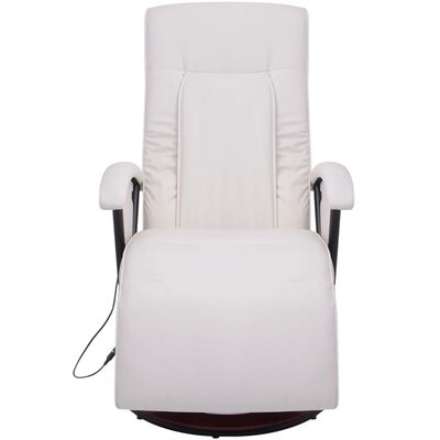 vidaXL Masažna fotelja za shiatsu od umjetne kože bijela
