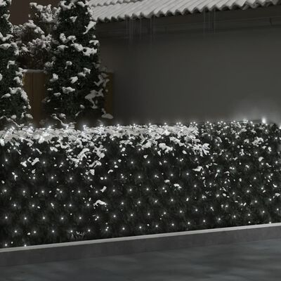 vidaXL Božićna svjetlosna mreža hladna bijela 3 x 2 m 204 LED