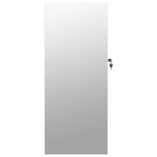 vidaXL Zidni ormarić za nakit s LED svjetlima bijeli