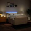 vidaXL Krevet s oprugama i madracem krem 140 x 190 cm od tkanine