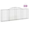 vidaXL Lučne gabionske ko&scaron;are 30kom 300x30x100/120cm pocinčano željezo