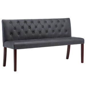 vidaXL Klupa od umjetne bru&scaron;ene kože 148,5 cm siva