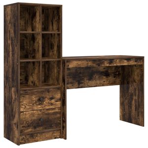 vidaXL Stol Dimljeni hrast 145,5 x 40 x 127 cm 2 kom.