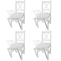vidaXL Blagovaonske stolice od borovine 4 kom bijele
