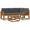 vidaXL Set vanjskih sofa 5 kom. Prirodna i antracit