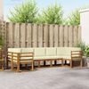 vidaXL Set vanjskih sofa s jastukom 7 pcs Prirodna i krem