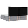 vidaXL Krevet s prostorom za pohranu s LED-om Svijetlo siva Poliester
