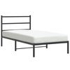 vidaXL Metalni okvir za krevet s uzglavljem crni 100x200 cm