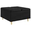 vidaXL Otoman s pohranom Crna 80 x 80 x 45 cm Umjetna koža