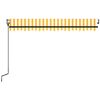 vidaXL Tenda na automatsko uvlačenje 450 x 350 cm žuto-bijela