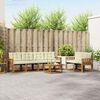 vidaXL Set vanjskih sofa s jastukom 7 pcs Prirodna i krem