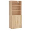 vidaXL Visoka komoda hrasta sonome 69,5x34x180cm od konstruiranog drva
