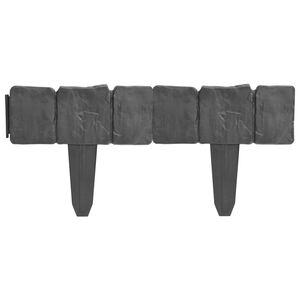 vidaXL Plastična ograda za vrt/travnjak s izgledom kamena 41 kom 10 m