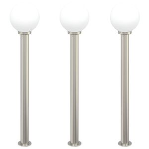 vidaXL Stupić za zidne lampe 3 kom 120 cm od nehrđajućeg čelika IP44