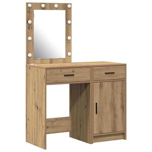 vidaXL Toaletni stol 2 pcs Smeđa 50 x 41 x 135 cm Konstruirano drvo