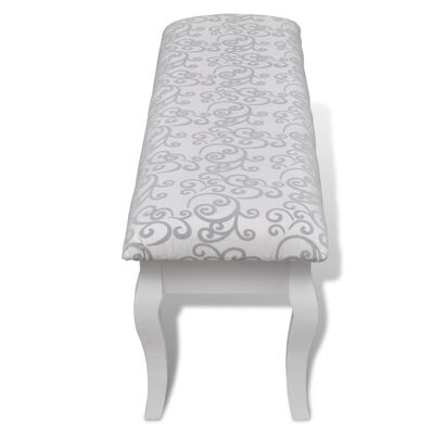 Tabure za stolić za šminkanje/dvosjed bijeli 110 cm