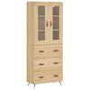 vidaXL Visoka komoda hrasta sonome 69,5x34x180cm od konstruiranog drva
