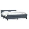 vidaXL Box spring krevet s madracem tamnosivi 200x210 cm bar&scaron;unasti