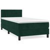 vidaXL Box spring krevet s madracem tamnozeleni 100x200 cm bar&scaron;unasti