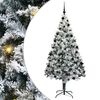 vidaXL Umjetno božićno drvce Bijelo 210 cm PVC i Čelik i Plastika