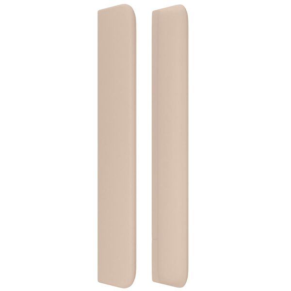 vidaXL Uzglavlje s u&scaron;ima boja cappuccina 147x16x118/128cm umjetna koža