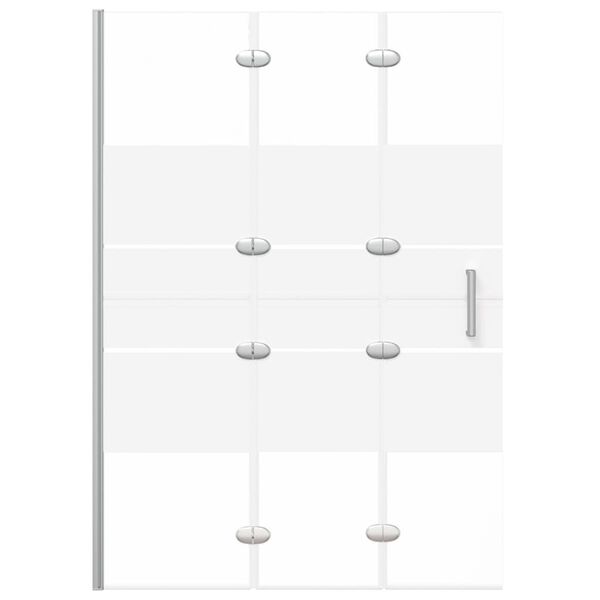 vidaXL Sklopiva pregrada za tuš ESG 100 x 140 cm bijela