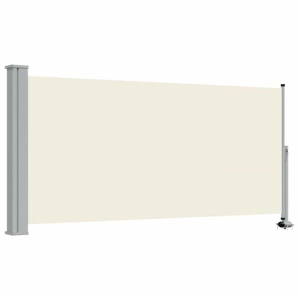vidaXL Uvlačiva bočna tenda za terasu 120 x 300 cm krem