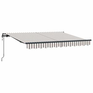 vidaXL Povlačivi tende Svijetlo siva i bijela. 3,5 x 2 m tkanina