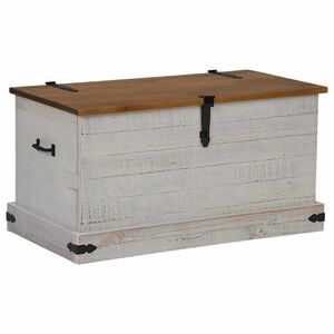 vidaXL &Scaron;krinja za pohranu HALDEN bijela 91x48x47 cm puno drvo bor