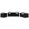 vidaXL Set trosjeda, dvosjeda i fotelje od umjetne kože crni
