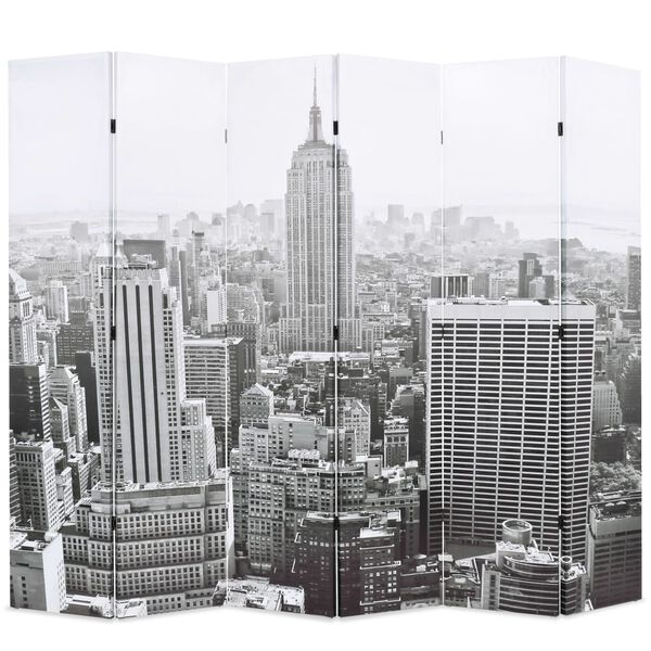 vidaXL Sklopiva sobna pregrada sa slikom New Yorka danju 228 x 170 cm