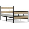 vidaXL Metalni okvir kreveta bez madraca boja hrasta sonome 107x203 cm